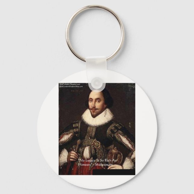 Chaveiro Presentes e Cartões com Citação de Shakespeare "Le (Frente)