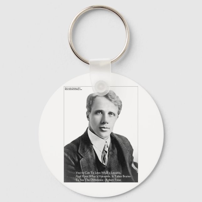 Chaveiro Presentes e Cartões de Citações de Robert Frost Am (Frente)