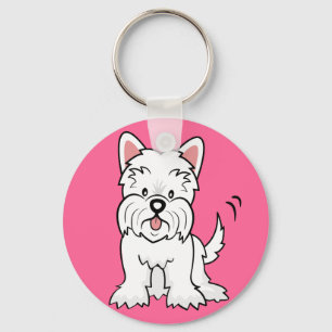 Chaveiro Presentes e mercadoria de Terrier branco de