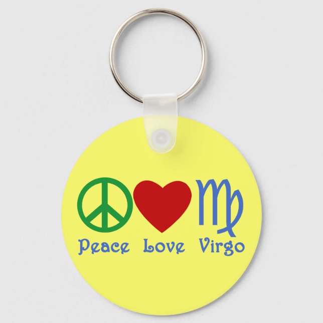 Chaveiro Presentes e produtos do programa Peace Love Virgo (Frente)