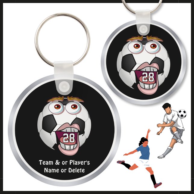Chaveiro Presentes engraçados e baratos de futebol com NÚME (Funny soccer gifts, personalized.. Cheap soccer gifts for soccer team gift ideas. Soccer goodies.
)