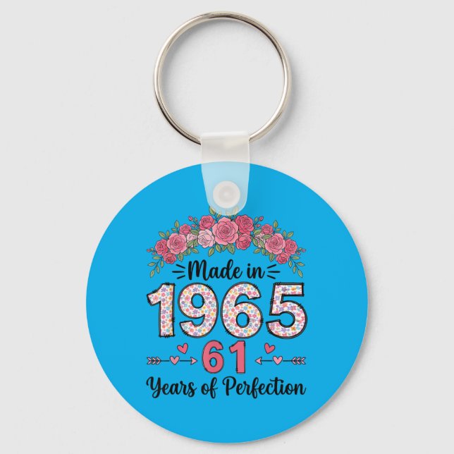 Chaveiro Presentes Florais Feitos Em 1965 Para Mulheres De  (Frente)