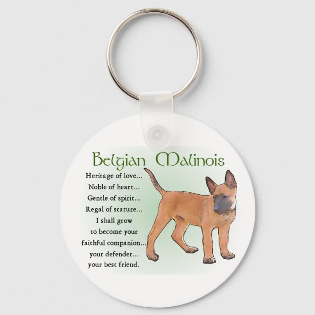 Chaveiro Presentes Malinois belgas (Frente)