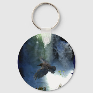 Chaveiro Presentes naturais de queda de ÁGUA e RAVEN