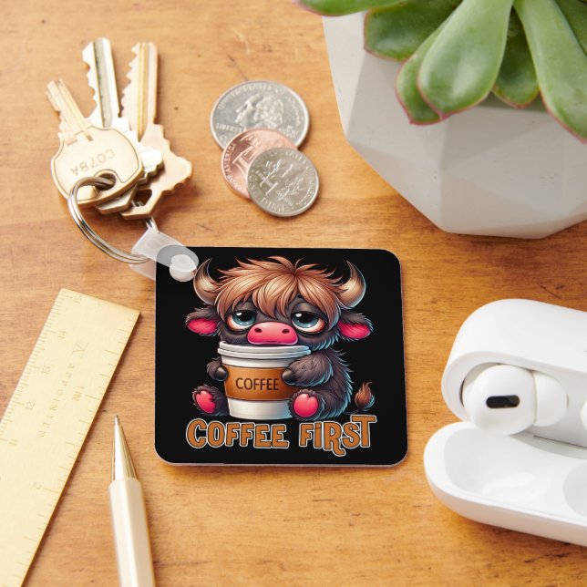 Chaveiro Presentes para Amantes de Café em Primeiro Lugar (Mesa)
