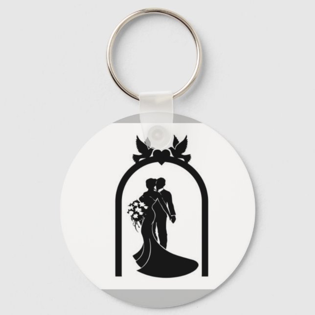 Chaveiro Presentes para Convidados no Dia do Casamento de H (Frente)