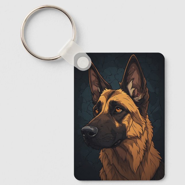 Chaveiro 🐕 Presentes para Donos de Pastor Alemão 🐕 (Frente)