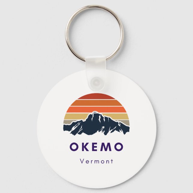 Chaveiro Presentes Para Esqui e Snowboard em Okemo Vermont  (Frente)
