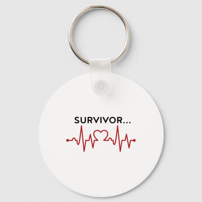 Chaveiro Presentes para Sobreviventes de Infarto Corações d (Frente)