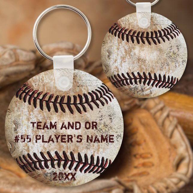 Chaveiro Presentes PERSONALIZADOS de baseball para jogadore (Cool Vintage look, Personalized Baseball Team Gifts. Nice, Gifts for Baseball Lovers and Coaches.)