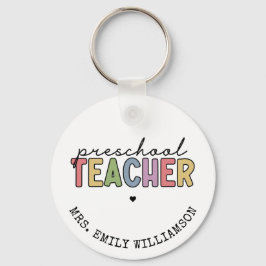 Chaveiro Presentes personalizados do professor pré-escolar 