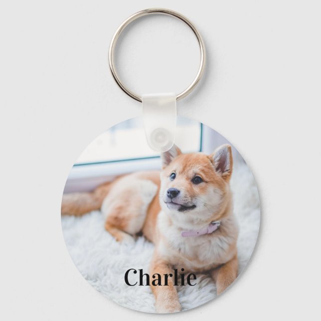 Chaveiro Presentes personalizados do sobrevoo do cachorro d (Frente)