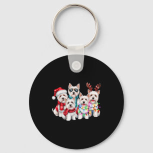 Chaveiro Presépio de Natal Luzes de Cachorro Amante Xmas Pa