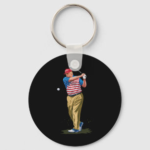 Chaveiro Presidente Donald Trump 2025 Golfe EUA Bandeira Am
