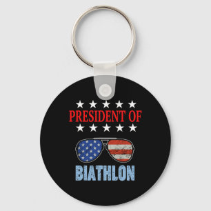 Chaveiro Presidente Engraçado Da Frase De Biatlo. Biathlon