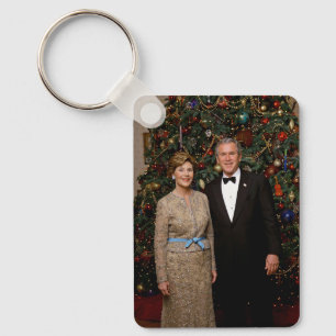Chaveiro Presidente George Bush, Laura Casa Branca de Natal