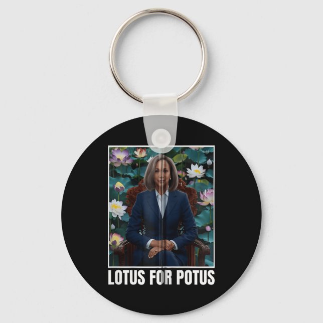 Chaveiro Presidente Kamala Harris Retrait Lotus Para Potus  (Frente)