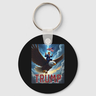 Chaveiro Presidente Trump Andando Uma Águia. Política Patri