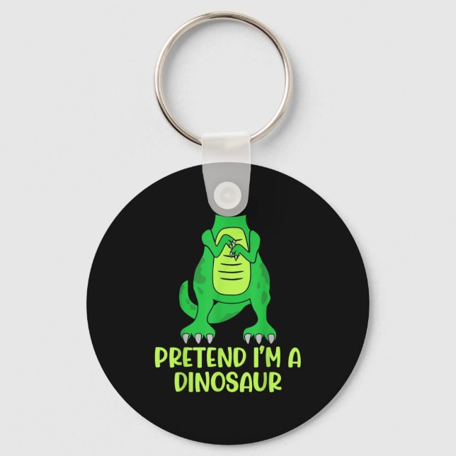 Chaveiro Pretend I’m A Dinosaur Costume Lazy Halloween  (Frente)