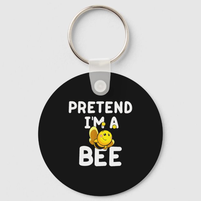 Chaveiro Pretend I'm A Bee Funny Lazy Easy Halloween Costum (Frente)