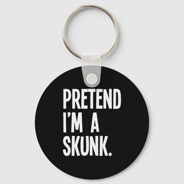 Chaveiro Pretend I'm A Skunk Funny Halloween Party Costume  (Frente)