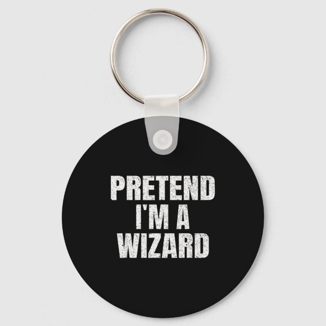 Chaveiro Pretend I'm A Wizard Lazy Easy Halloween Family Co (Frente)