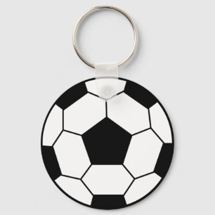 Chaveiro Preto da Bola de Futebol
