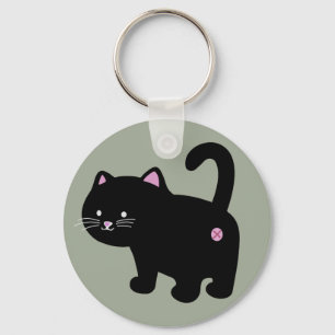 Chaveiro preto do bumbum do gato