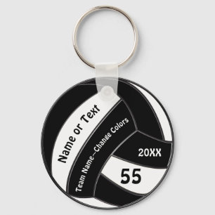Chaveiro preto e branco do voleibol personalizado