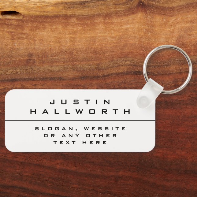 Chaveiro Preto e branco estilizados de forma exclusiva (Frente)