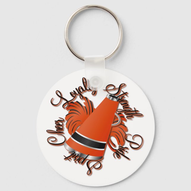 Chaveiro Preto e LaranjaQualidades (Frente)