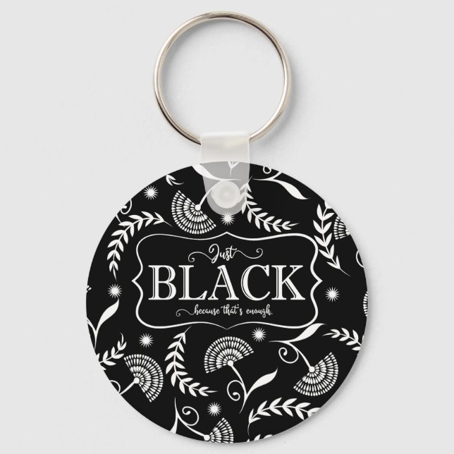 Chaveiro Preto é Suficiente na Cadeia de Chave do Designer  (Verso)