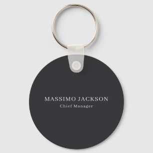 Chaveiro Preto Fosco Profissional Simples Moderno Elegante