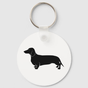 Chaveiro Preto no Dachsund branco