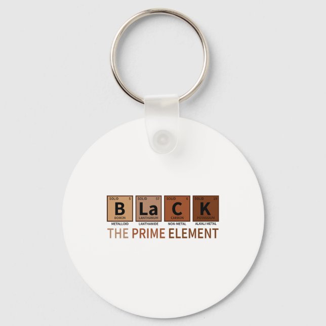 Chaveiro Preto O Elemento Primo Mês da História Negra Perío (Frente)