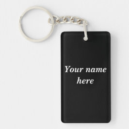 Chaveiro Preto Personalizado - Presente de Nome Pe