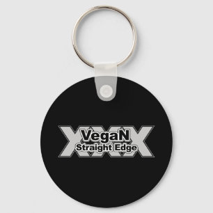Chaveiro Preto reto da borda do Vegan