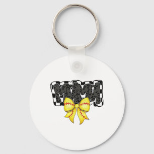 Chaveiro Preto Softll Mama Dia de Jogo Leopardo Xadrez Coqu