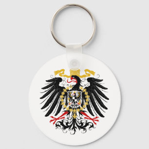 Chaveiro Preto vermelho prussiano e ouro de Eagle