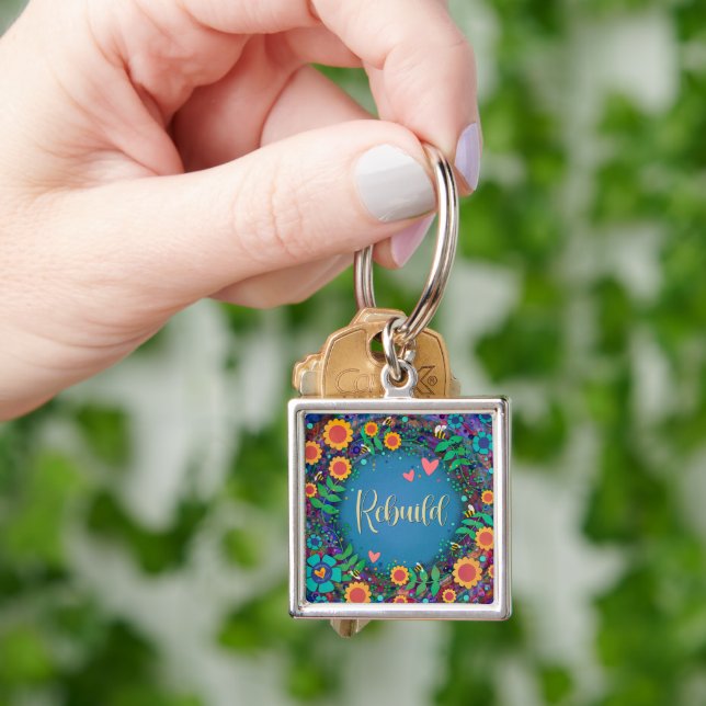 Chaveiro Pretty Floral Rebuild Inspirivity Keychain (Mão)