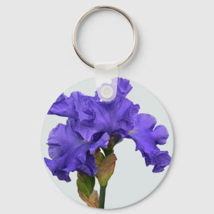 Chaveiro Pretty Purple Iris Floral Photo
