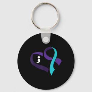 Chaveiro Prevenção ao suicídio Coração Semicolão Saúde Ment