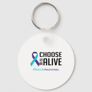 Chaveiro Prevenção Suicida Sensibilização Teal E Roxo