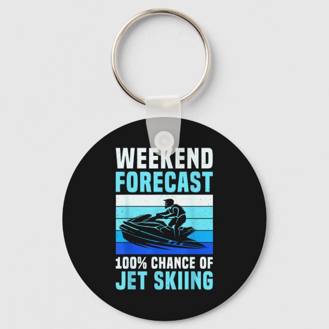 Chaveiro Previsão do fim de semana 100% de chance de jet sk (Frente)