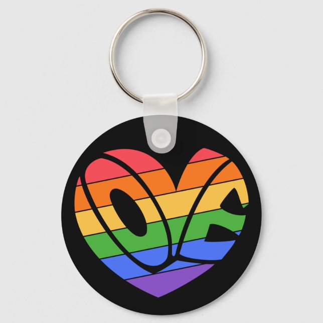 Chaveiro Pride Love Heart Gay Rainbow LGBTQ (Frente)
