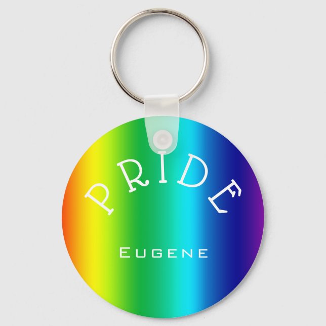Chaveiro PRIDE Rainbow Multicores Personalizadas (Frente)
