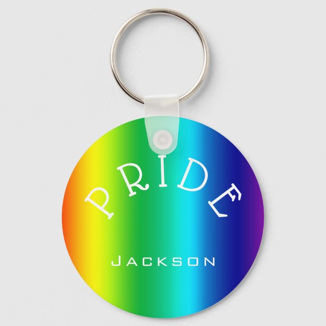 Chaveiro PRIDE Rainbow Multicores Personalizadas (Frente)
