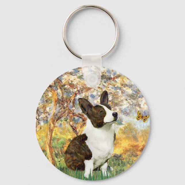 Chaveiro Primavera - Cardigan Welsh Corgi 5 (Frente)
