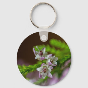 Chaveiro Primavera de Heather flor verde florescente branco