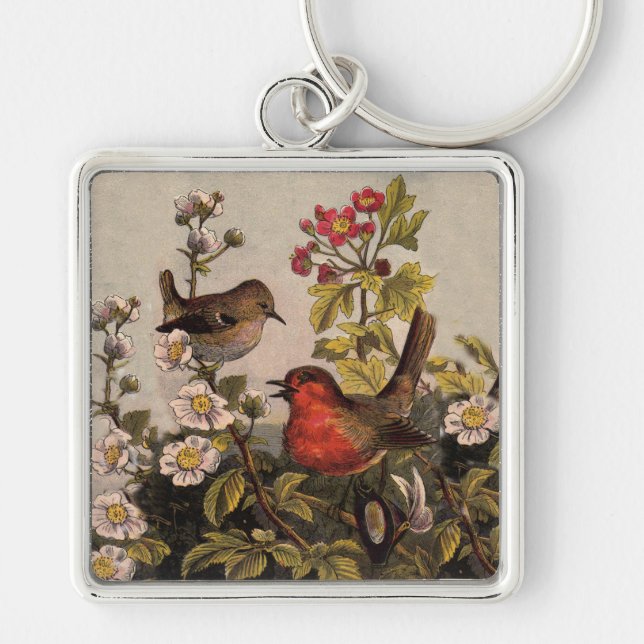 Chaveiro Primavera Robin Birds Red Birds (Frente)